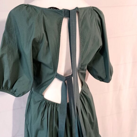 Peter Som x RTR Green Puff Sleeve Dress Size 6 Designer MSRP $335 Excellent - Picture 5 of 8